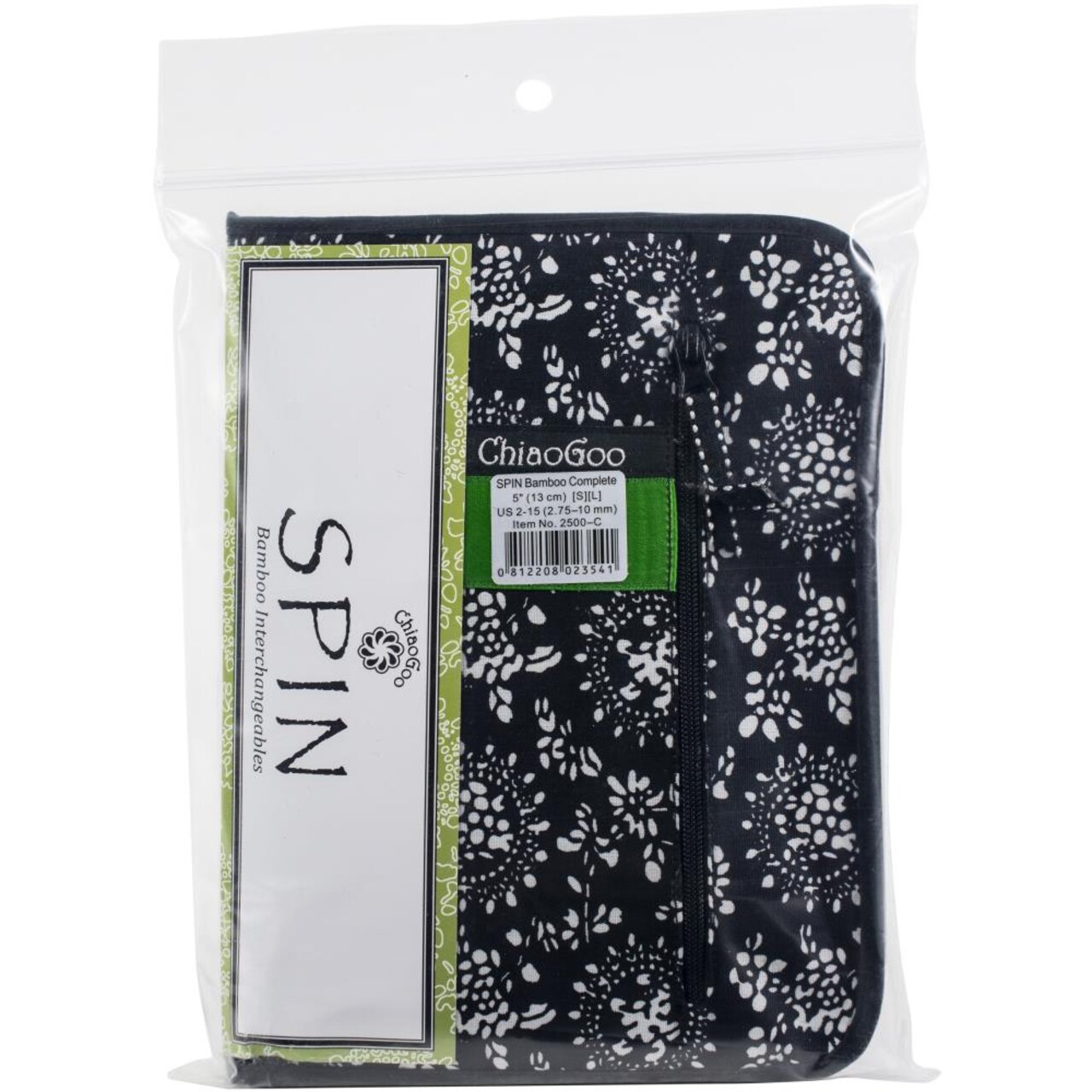 ChiaoGoo SPIN Bamboo Interchangeable Tips 5" Set - Complete - US 2-15